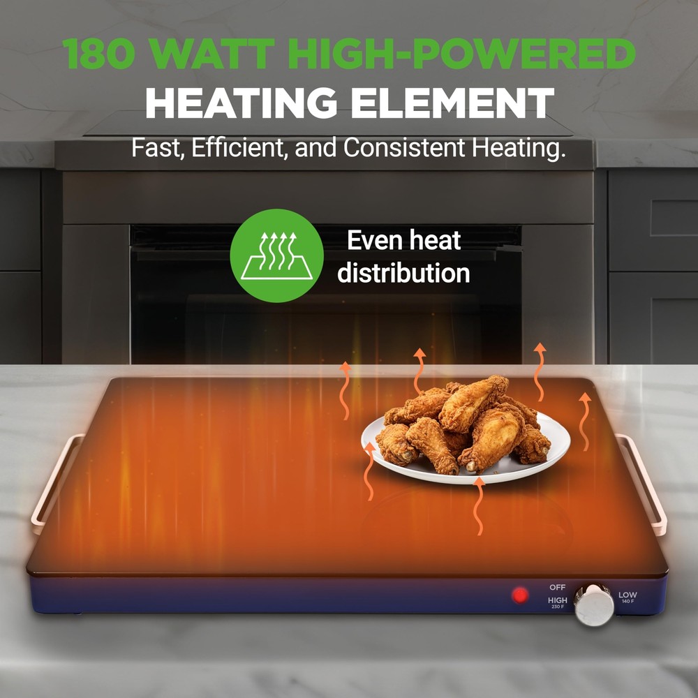 NutriChef Electric Warming Tray (Blue)