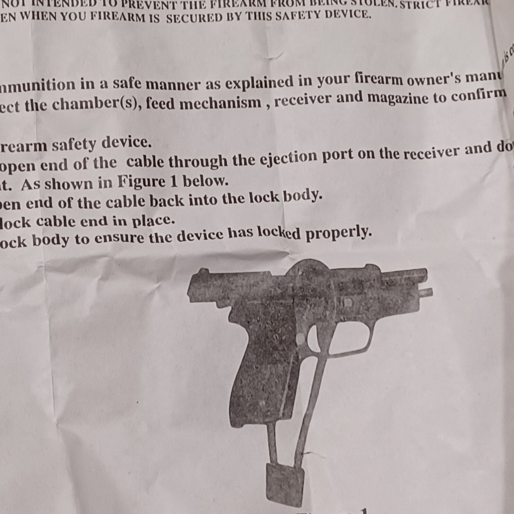 USGI Dac Tchnologies Cable Gun Lock Model CL351 "S"