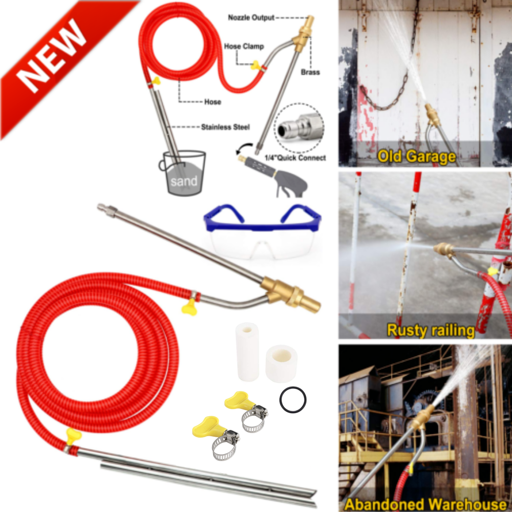 5000 PSI Sandblasting Kit Pressure Washer Sand Blaster Power Blaster Attachment