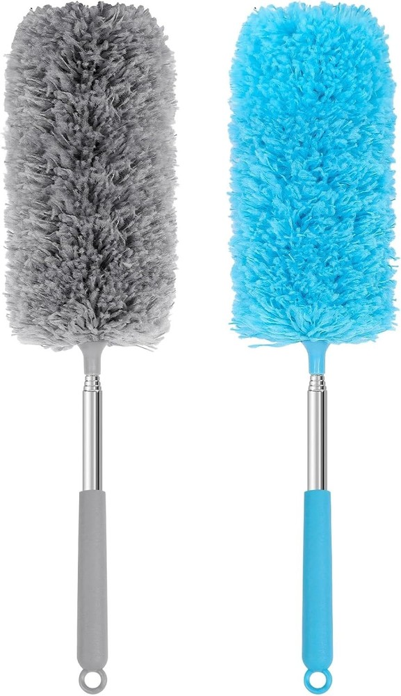 Lightweight Telescoping Mini Microfiber Duster Set for Home & Car Cleaning