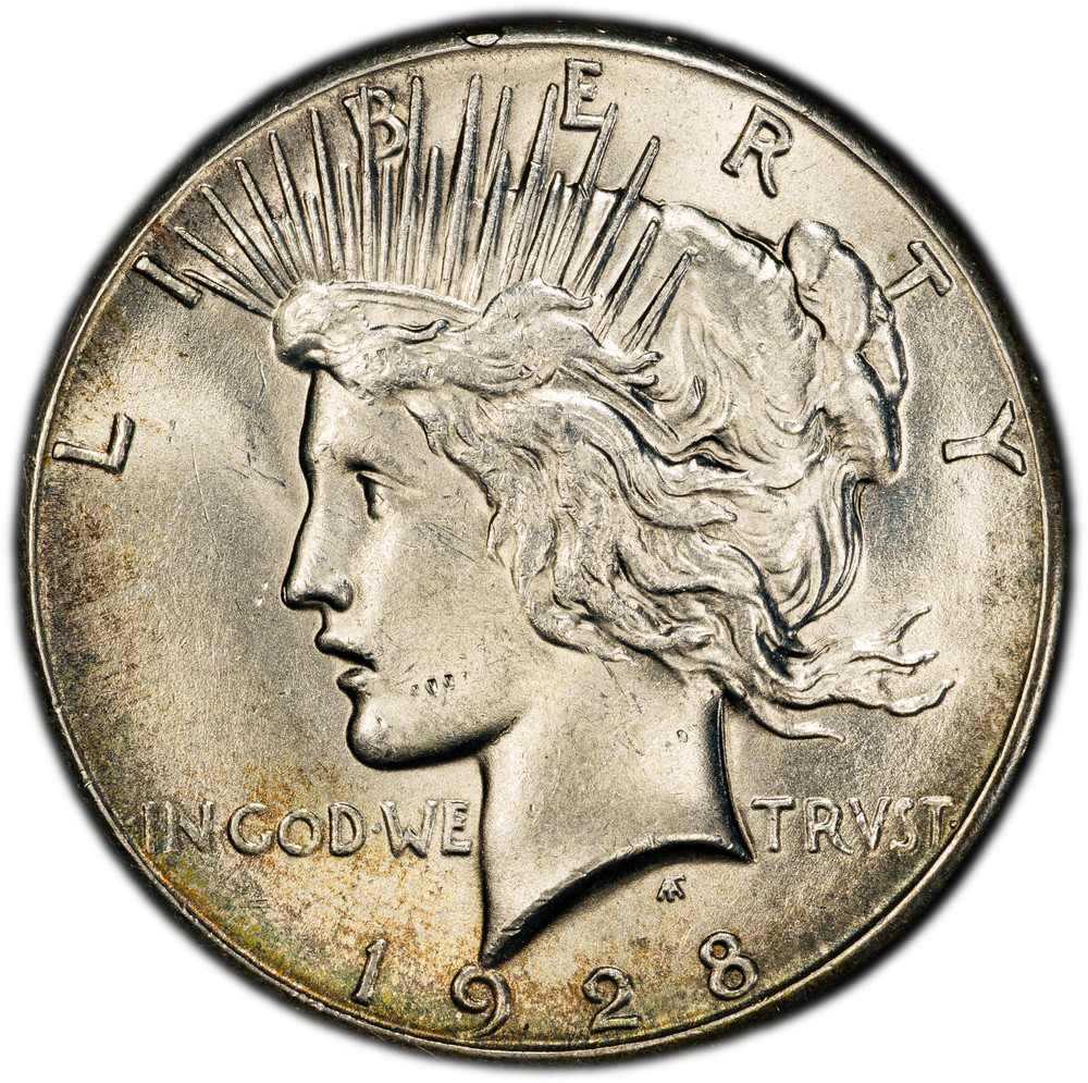 1928 Peace Silver Dollar PCGS Scratch-AU Detail