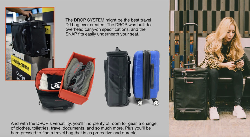 JetPack DJ Drop System Includes Drop Roller Bag + Snap Backpack