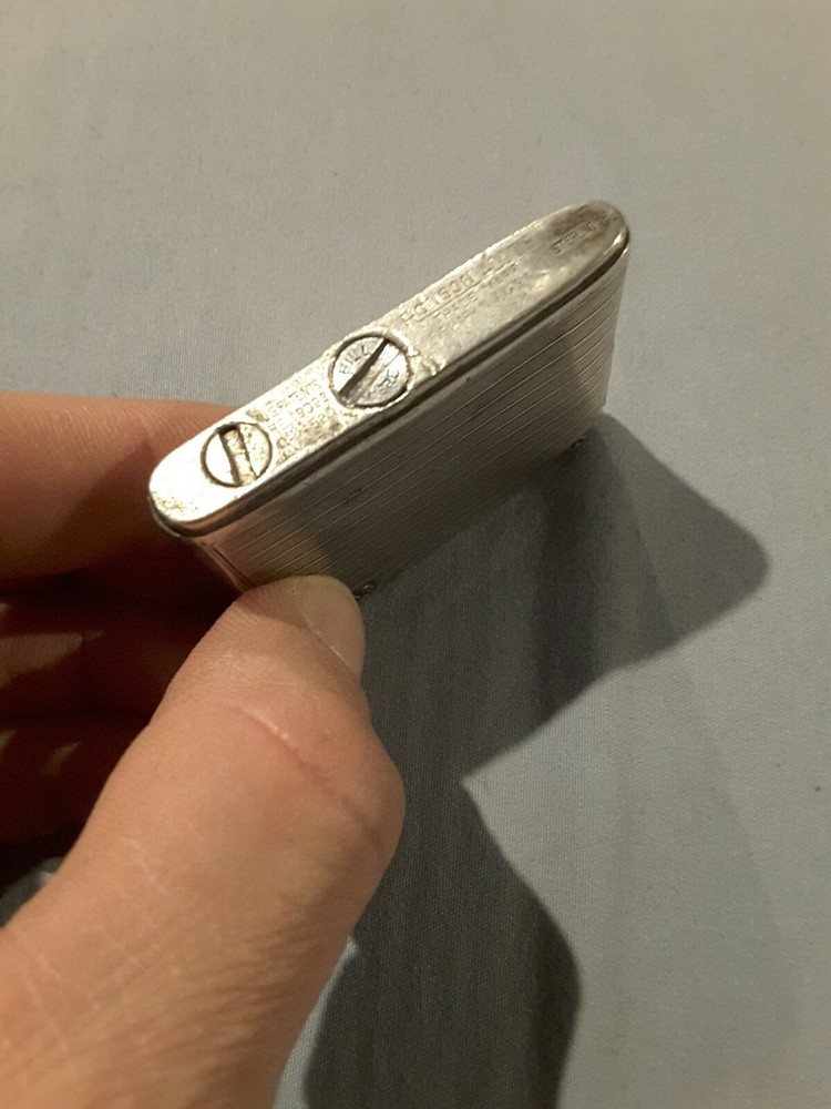 Vintage RONSON ADONIS NON Monogramed STERLING SILVER Cigarette Lighter