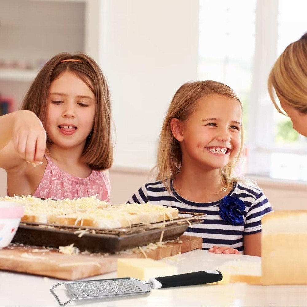 Professional Handheld Cheese Grater, Durable Cheese Grater with Soft Handle