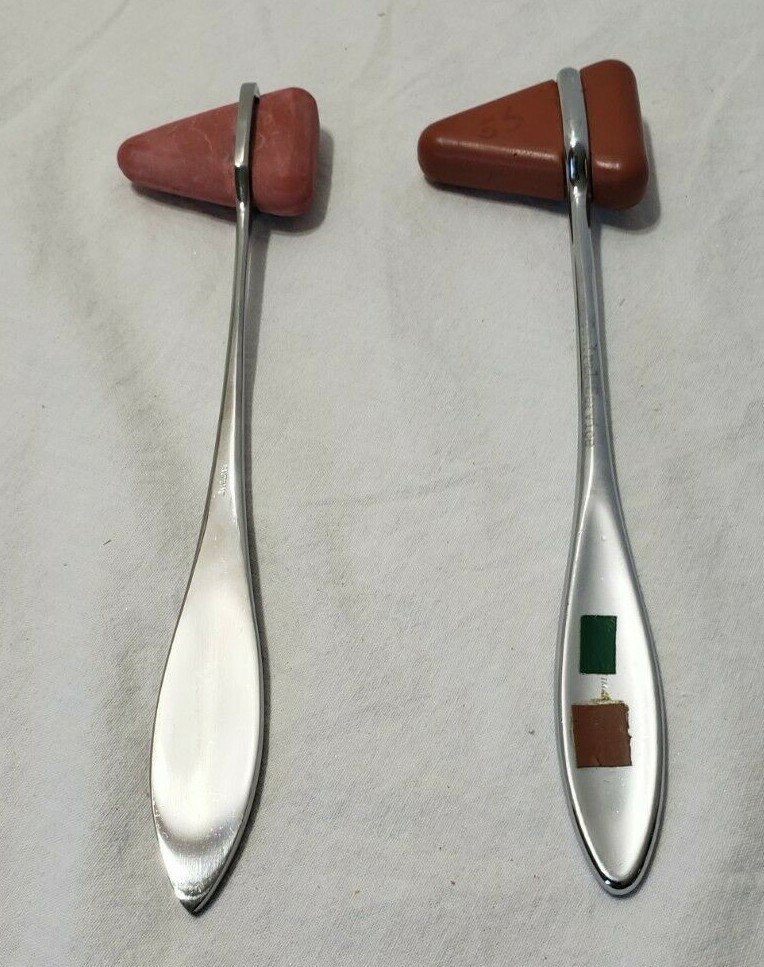 2 Percussion Reflex Hammer Lot Medical Instruments