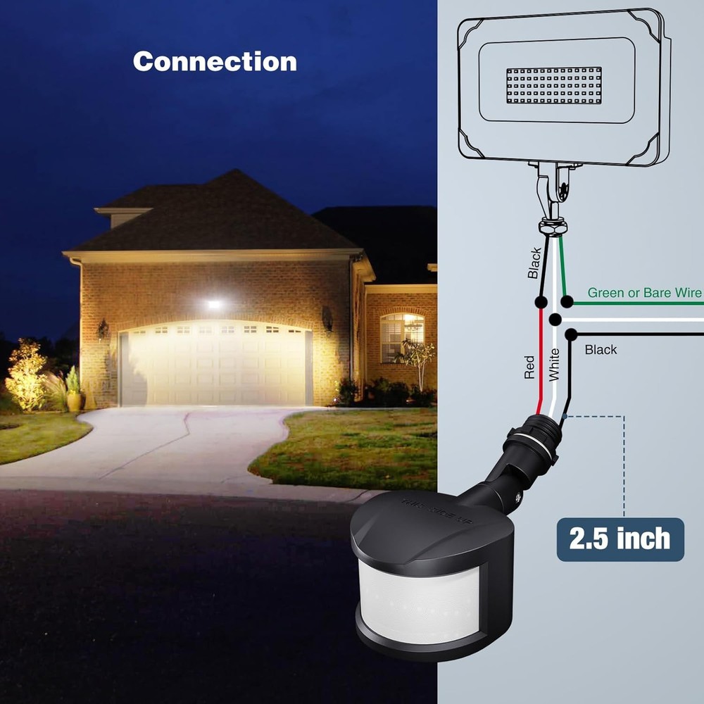 Onforu Motion Sensor, Dusk to Dawn Detector, Timer, Adjustable Detection Distanc