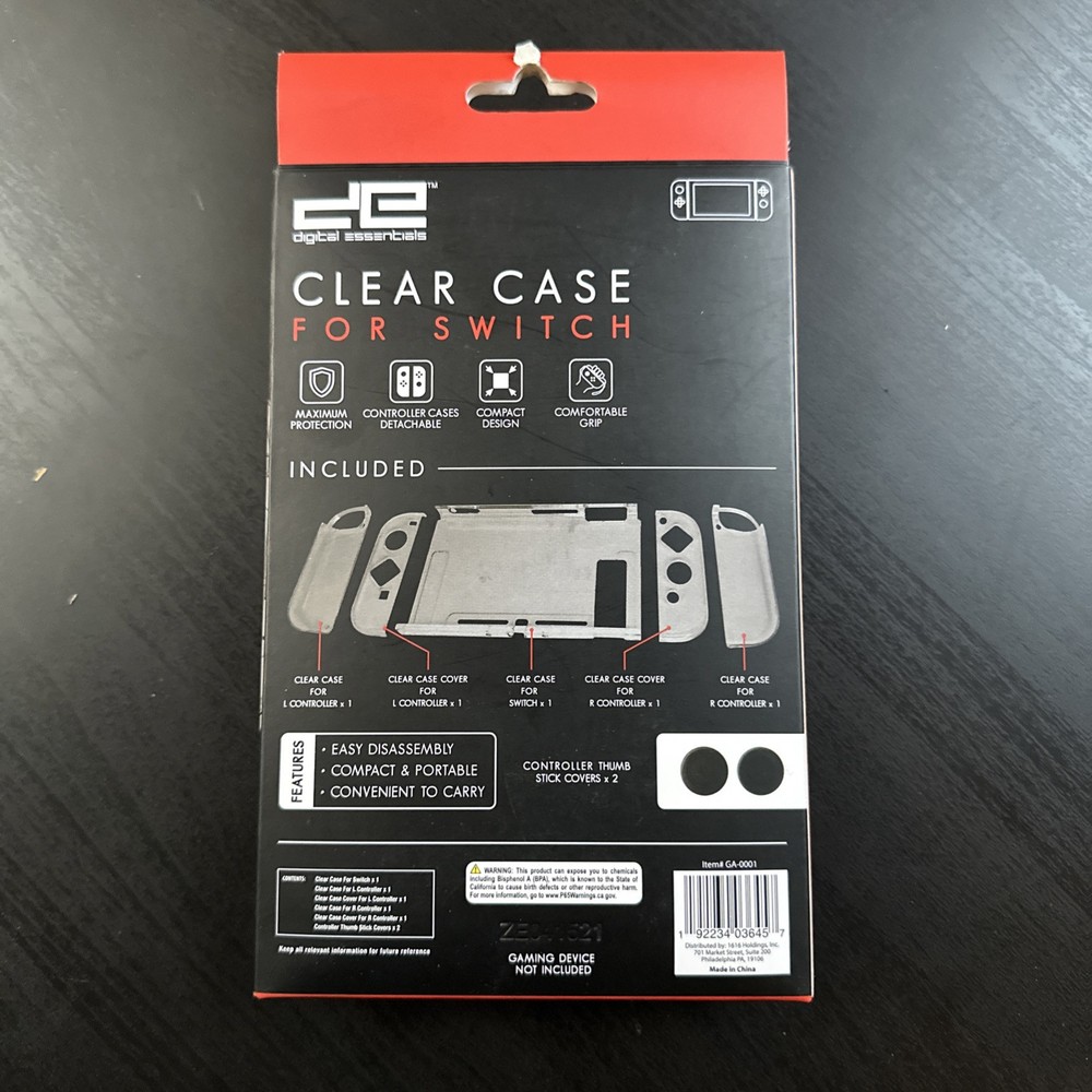Digitals Essentials Nintendo Switch Clear Protective Case