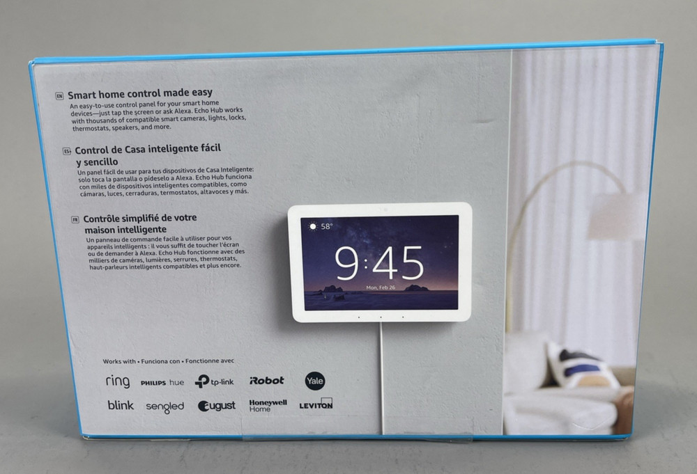 Amazon Echo Hub 8" Smart Home Control Panel with Alexa White Model G6A87E NEW