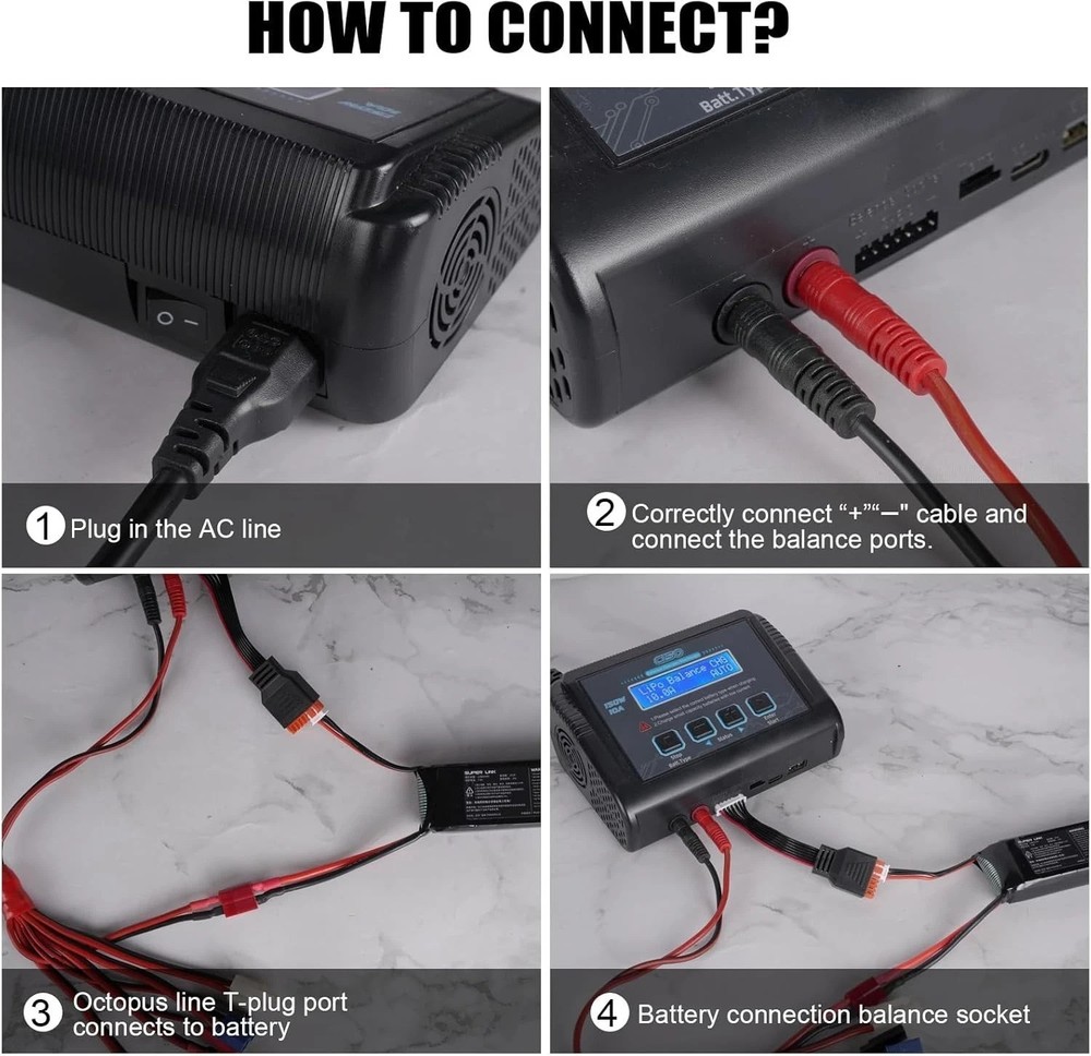 Versatile 150W 10A RC Fast Charger for Multiple Batteries