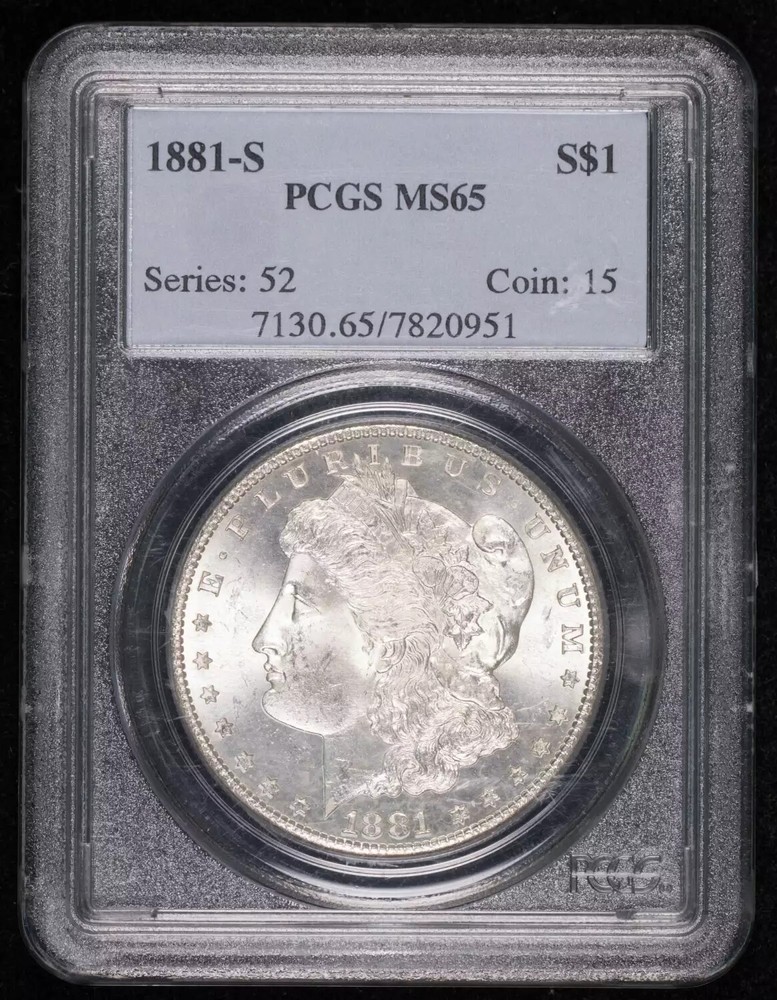 1881 S Morgan Silver Dollar PCGS MS-65 Rainbow Toning