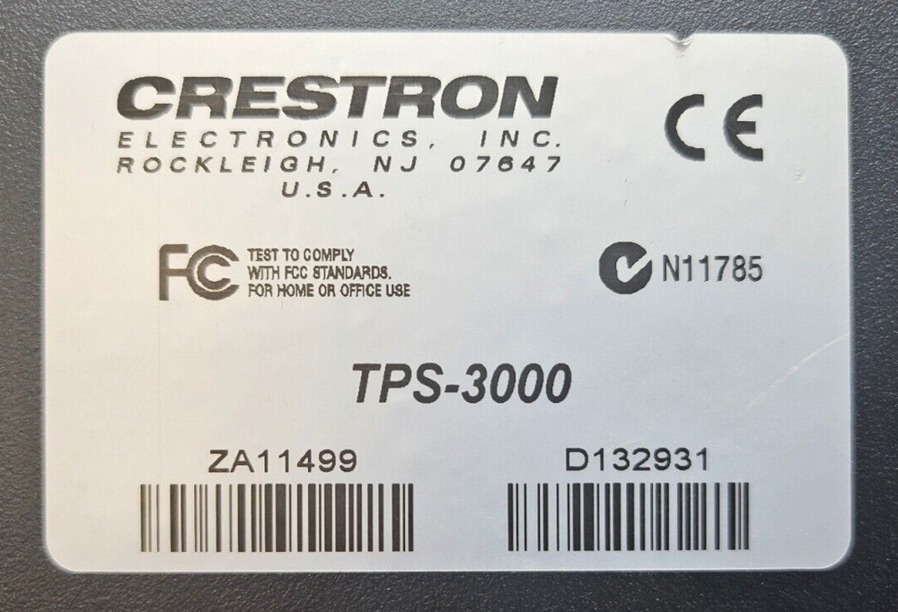 Crestron Tilt Touch Panel Display TPS-3000 - TESTED!!