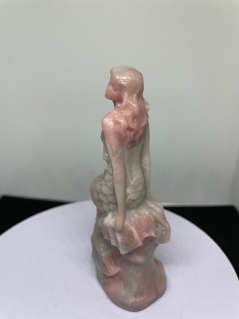 Pink Opal Mermaid Carving - Crystals