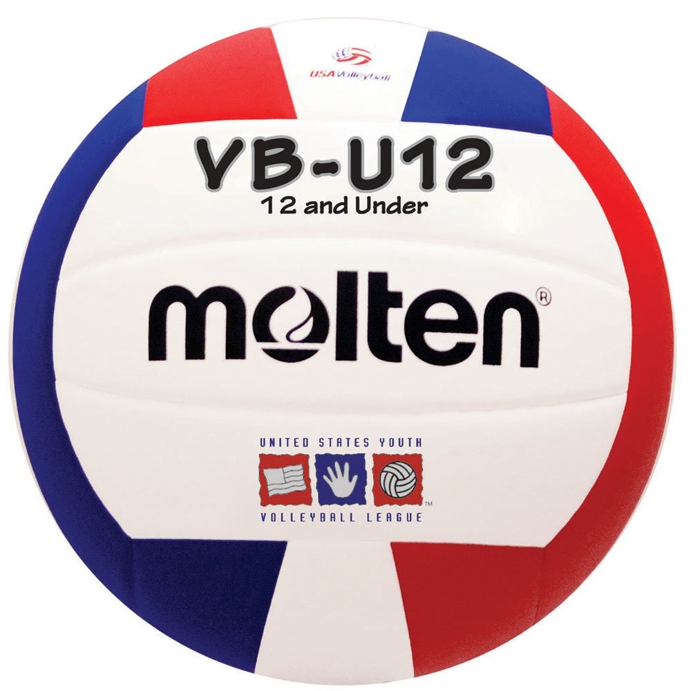Molten VBU12 Light Volleyball 12 & under, Red/White/Blue