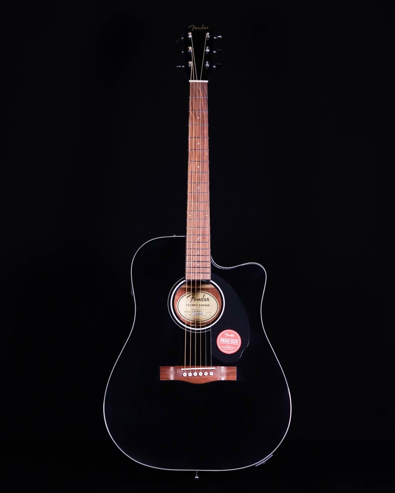 Fender CD-60SCE Dreadnought, Walnut FB, Black
