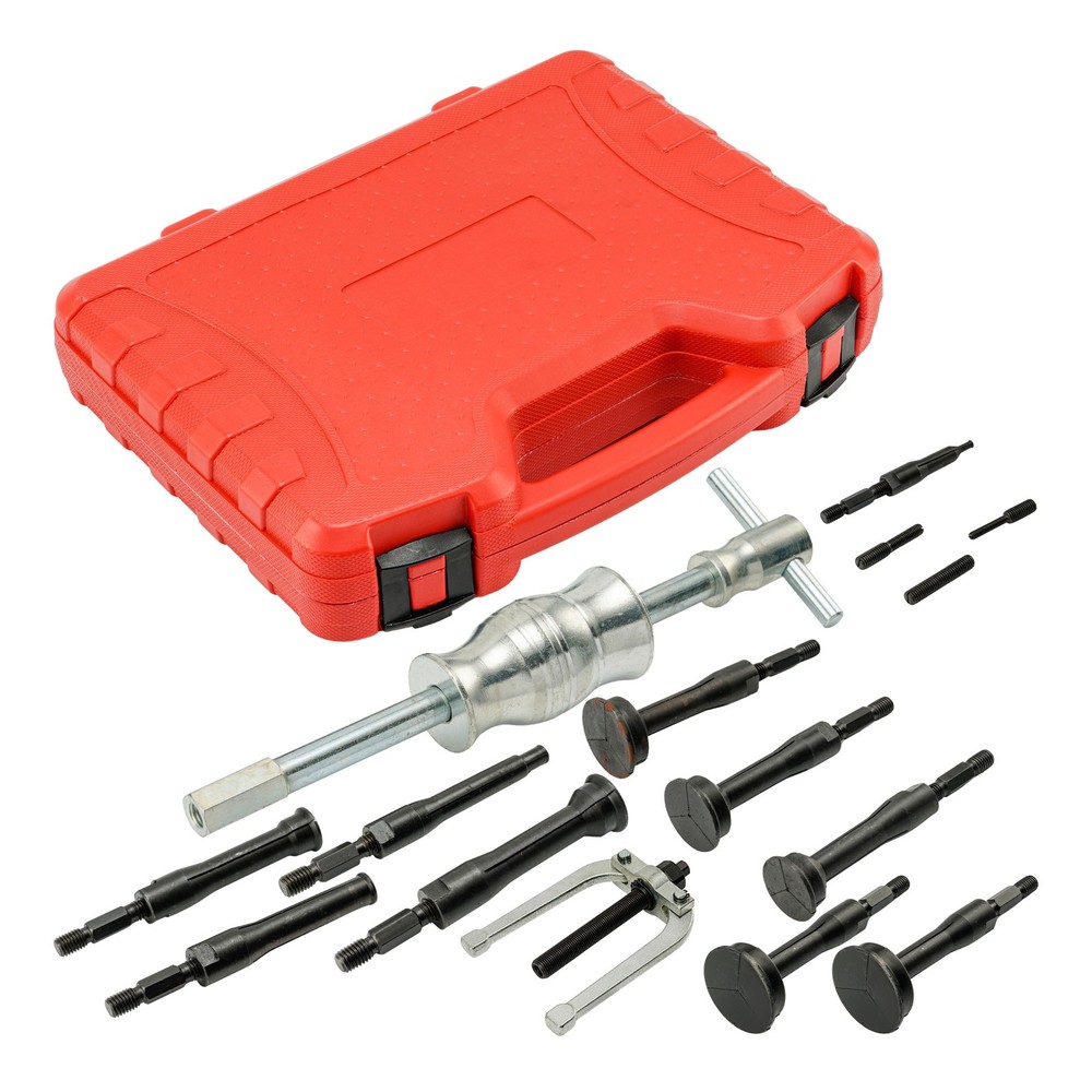 16pc Inner Bearing Blind Hole Remover Extractor Puller Set Pilot w/ Slide Hammer