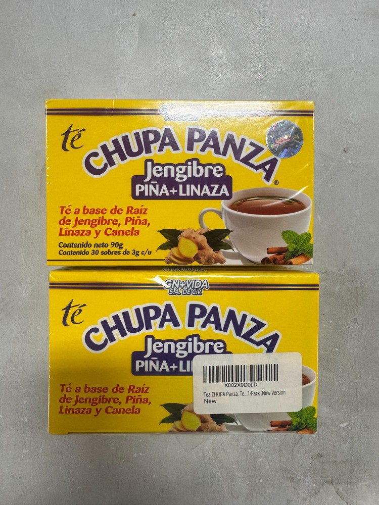 Tea CHUPA Panza, Based ONGINGER Root, PINNEAPPLE, 30 Count (2 PACK)