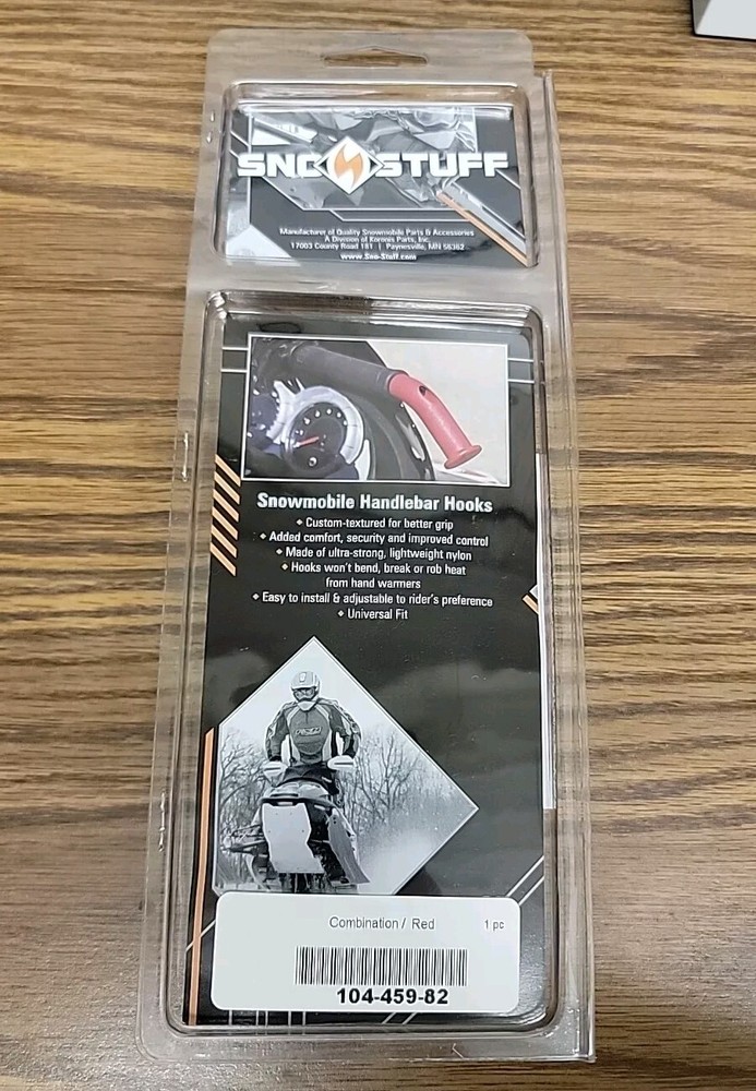 NEW Sno-Stuff RED COMBINATION Snowmobile Handlebar Hook. #104-459-82