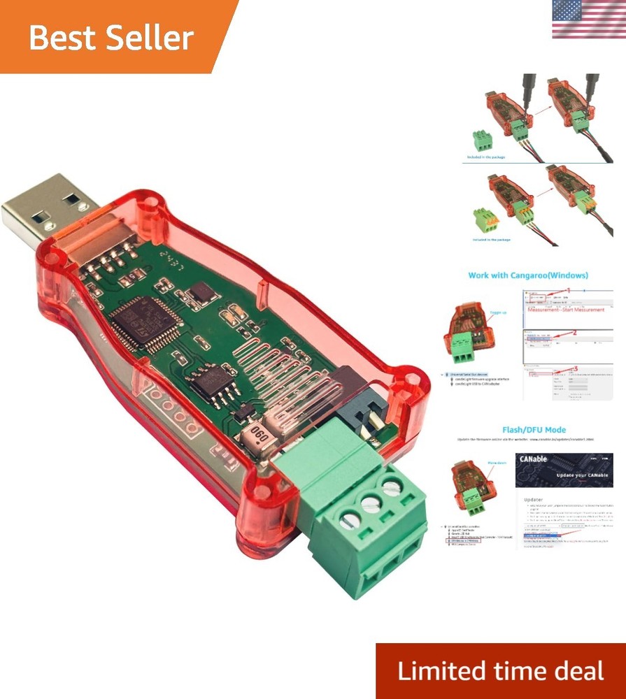 High-Performance USB to CAN Bus Adapter Compatible with SocketCAN - SH-C30A