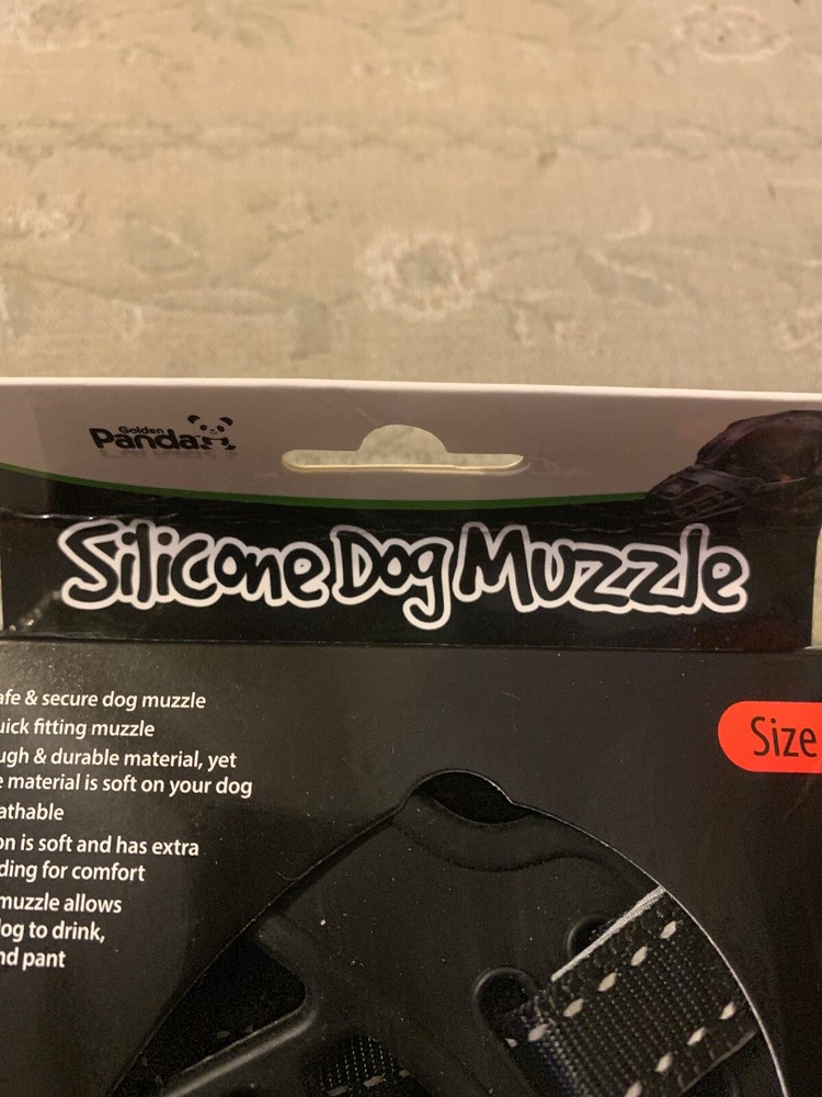 Silicone Black Dog Muzzle: Size 2 (New)