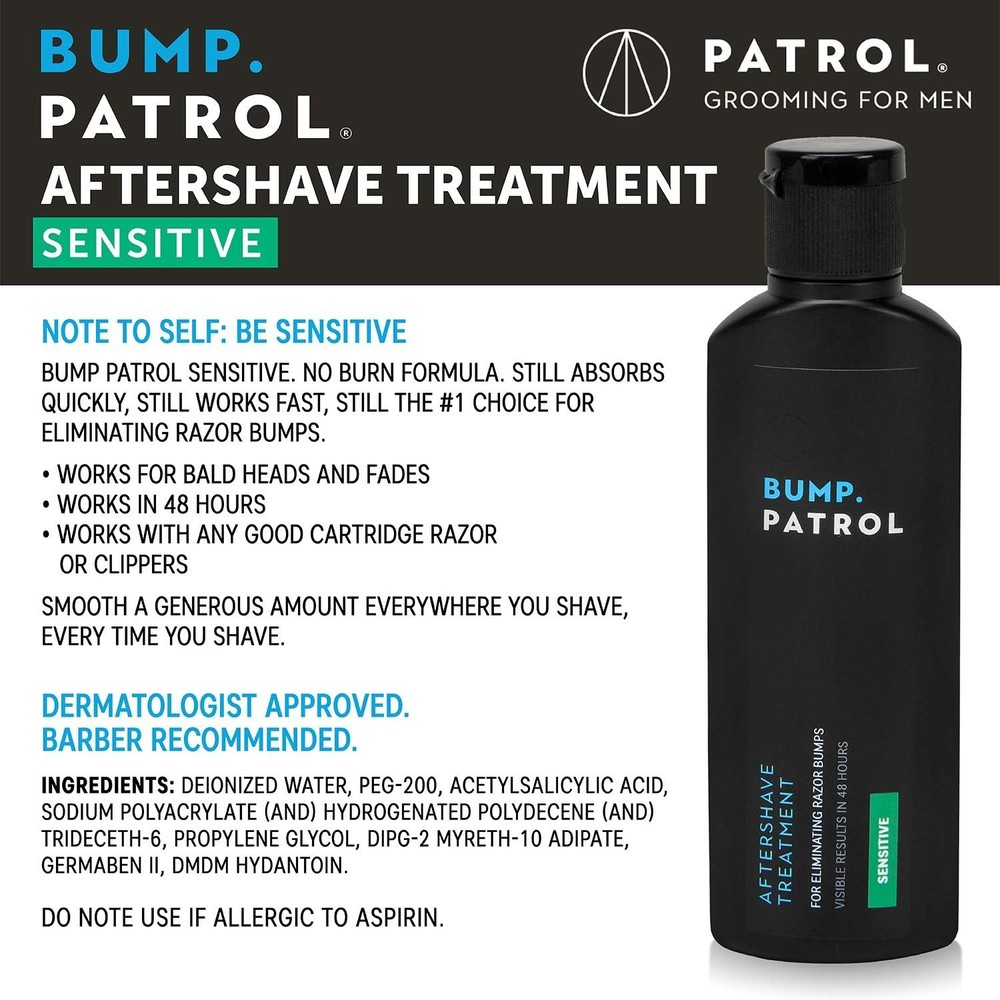 Bump Patrol Sensitive Strength Aftershave Formula - 2oz