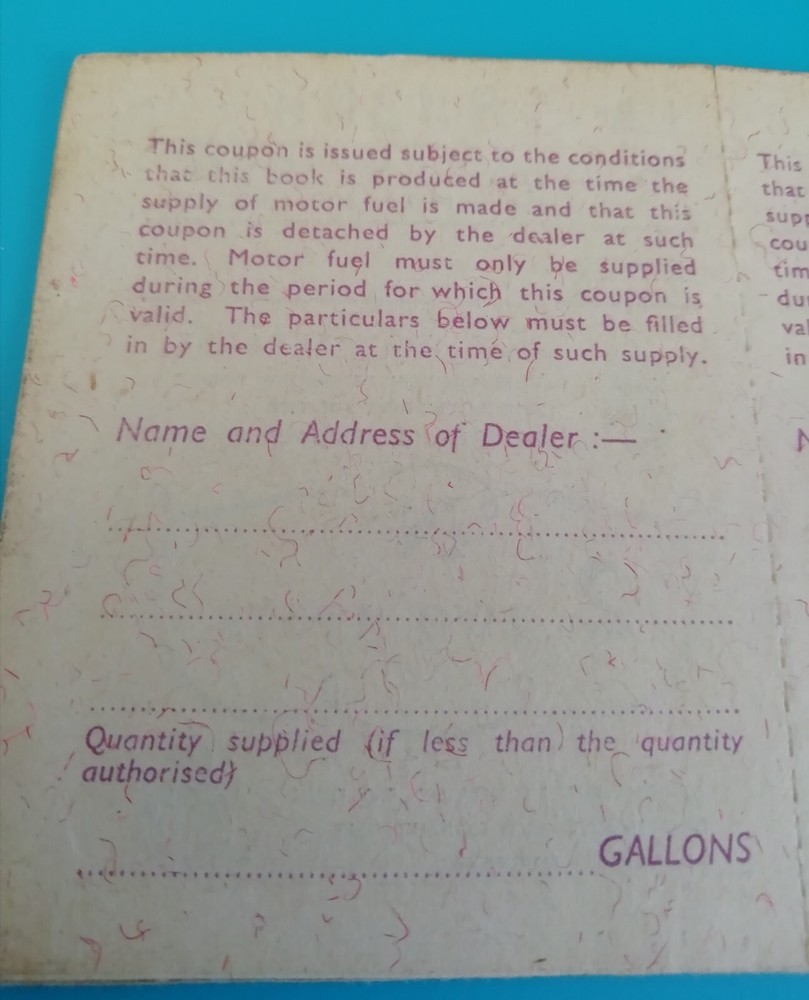 1950s Fuel Ration Book