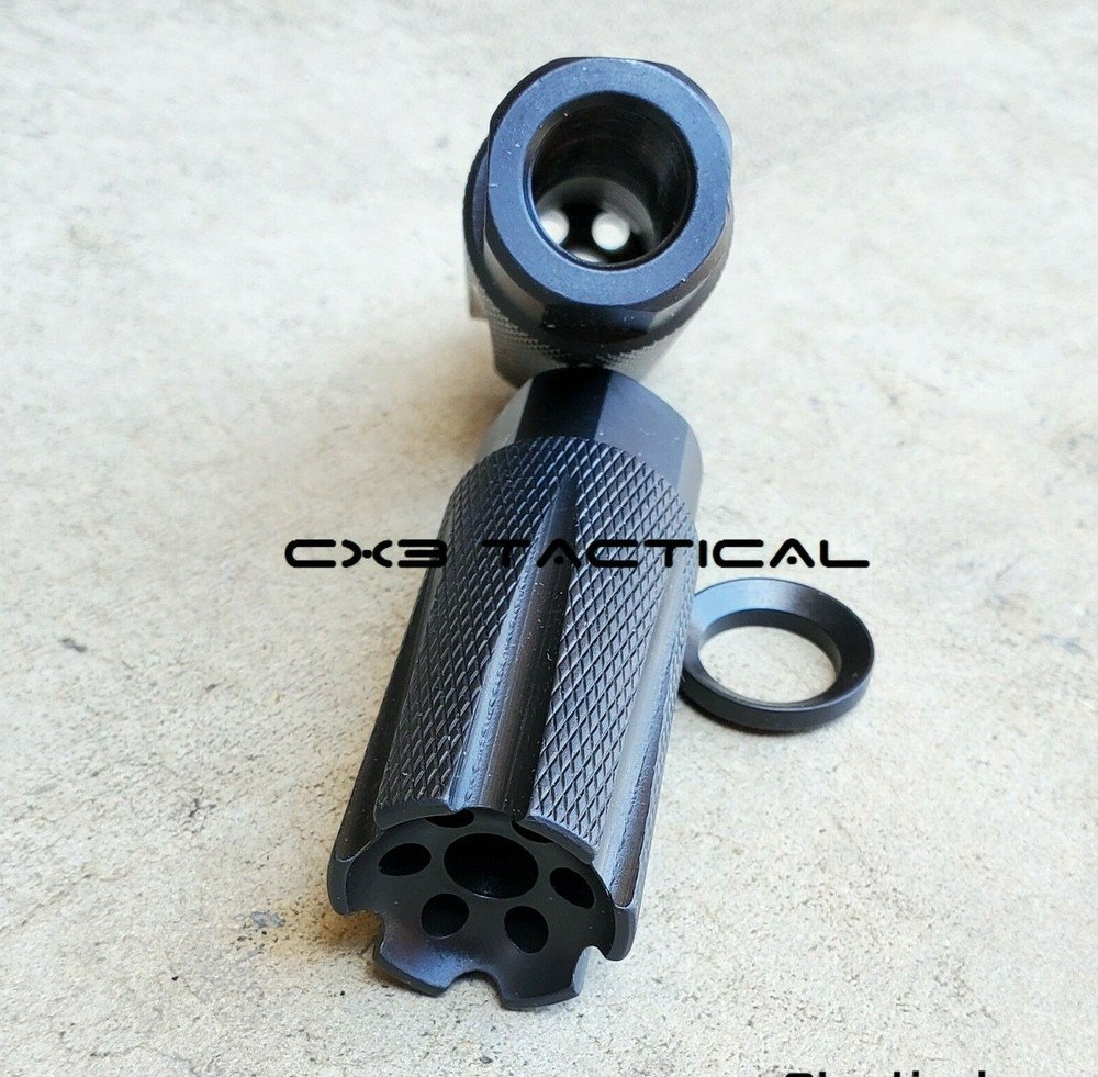 .17 HMR Muzzle Brake 1/2-28 TPI Linear Compensator Knurled Muzzle Brake 17HMR