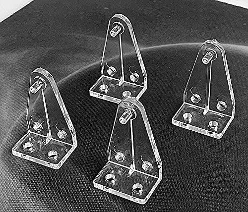 10pcs Clear PC Hold Down Brackets for 1" Mini Blinds & More