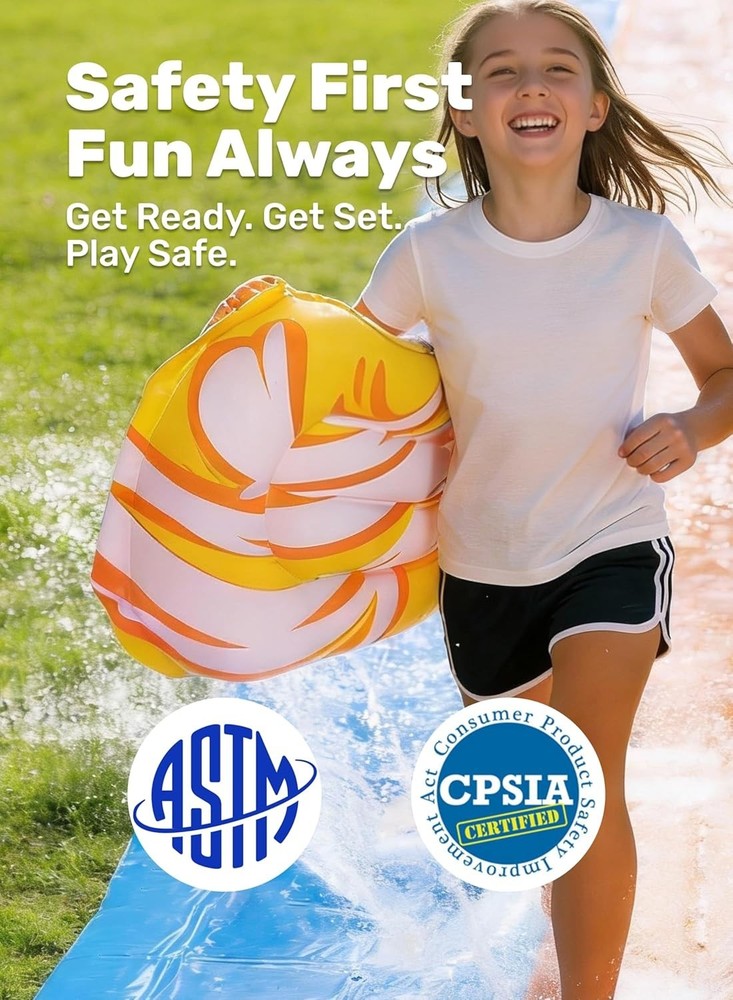 Triple Slide with Middle Sprinklers