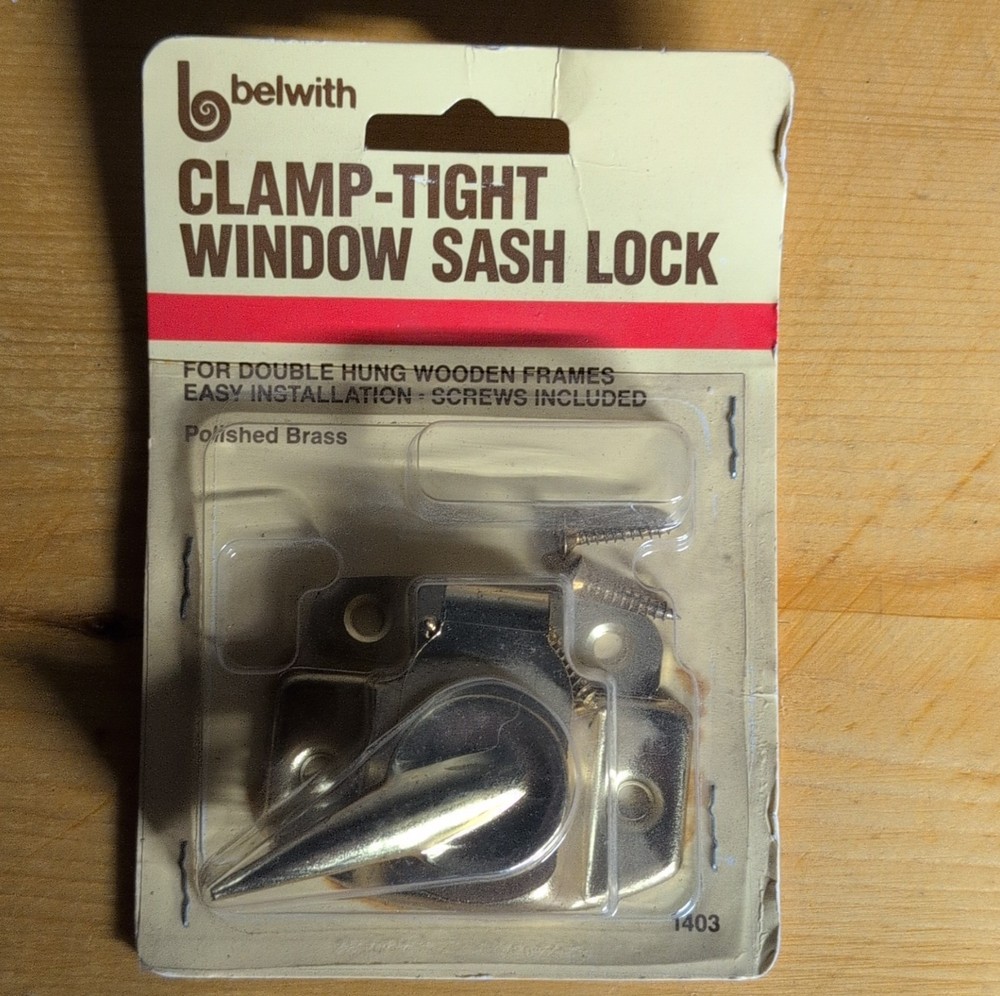 Belwith Window Sash Lock Polished Brass Lockable Easy Install Double-Hung 1403