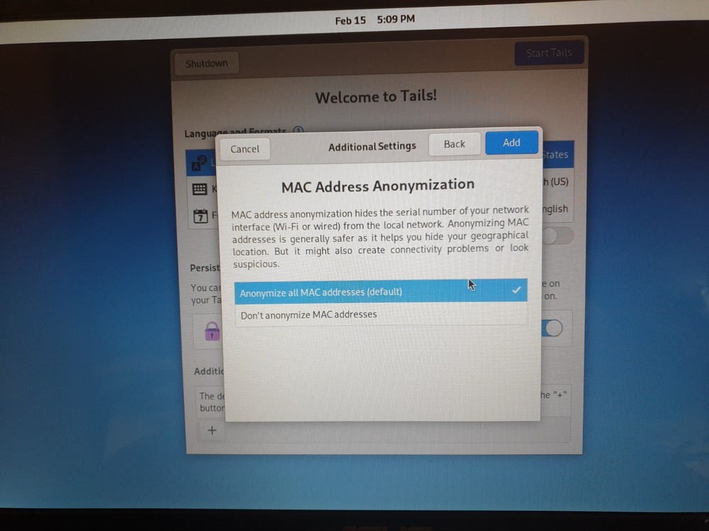 Linux Tails 7.4.1, 64-bit, Bootable Live USB Flash Drive - Leave No Trace