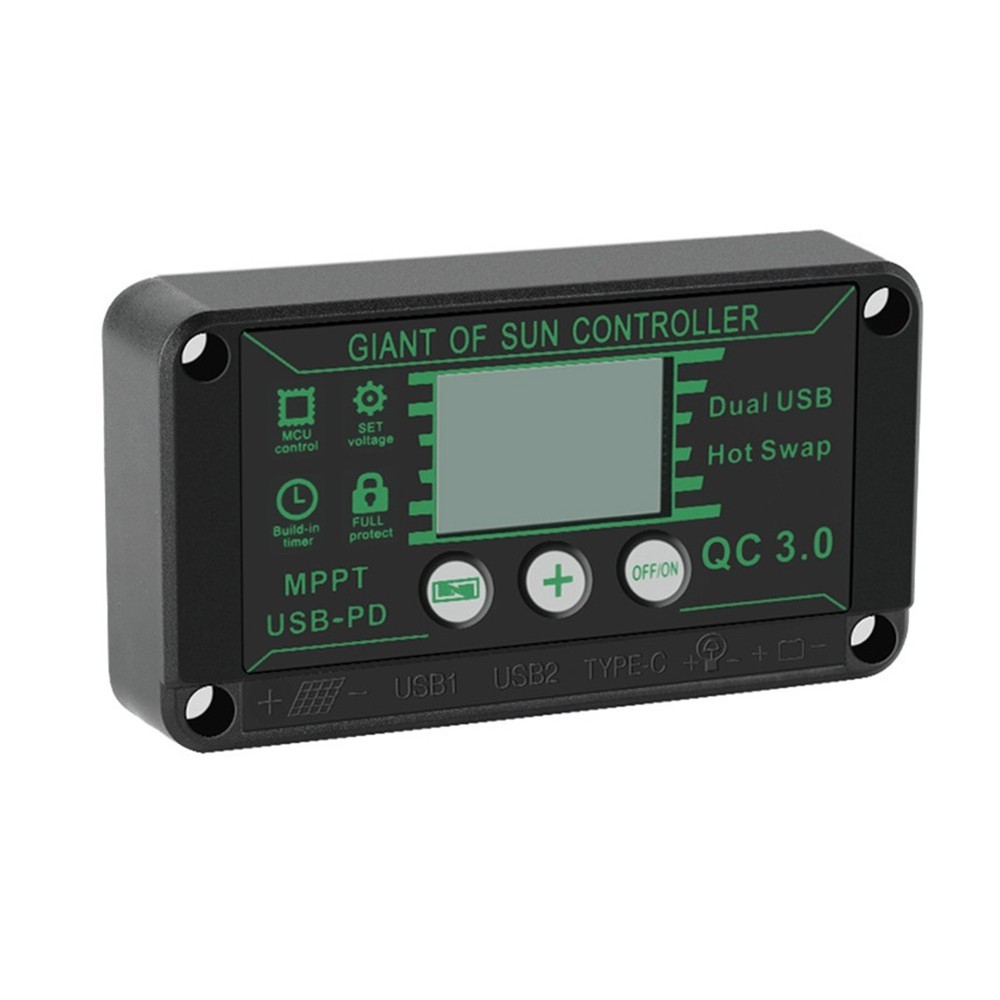 Advanced Digital Display MPPT Solar Panel Regulator for 12V/24V Systems