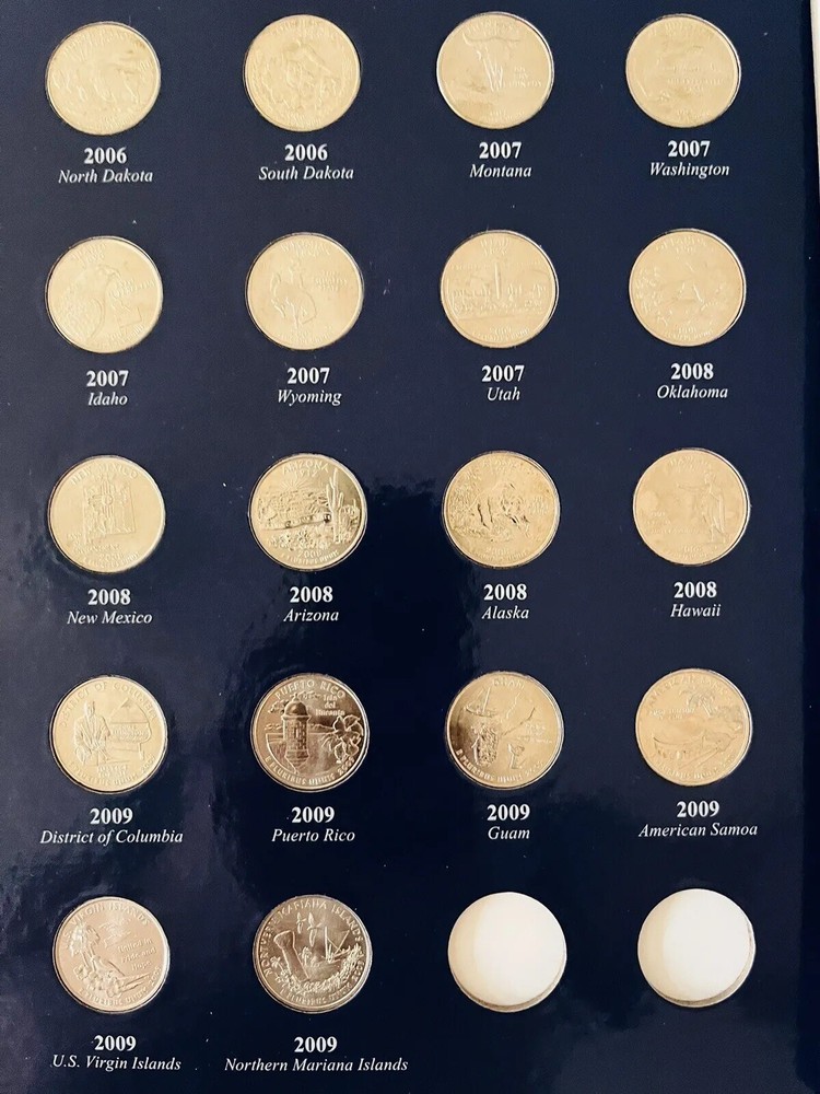 1999 - 2009 State & Territory Quarters Complete Philadelphia Mint Set “MS / BU”
