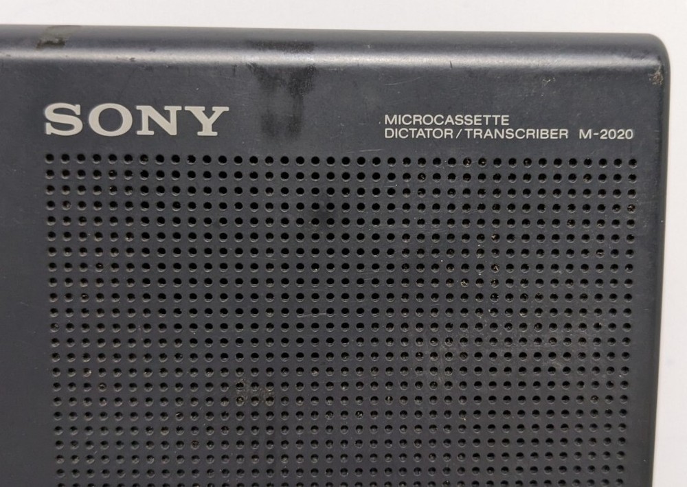 Sony M-2020 Transcriber Dictator Microcassette Recorder Only Untested For Parts