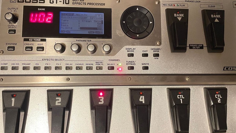 Boss GT-10 Guitar Multi Effects Processor COSM Flagship Model Tested Working JP