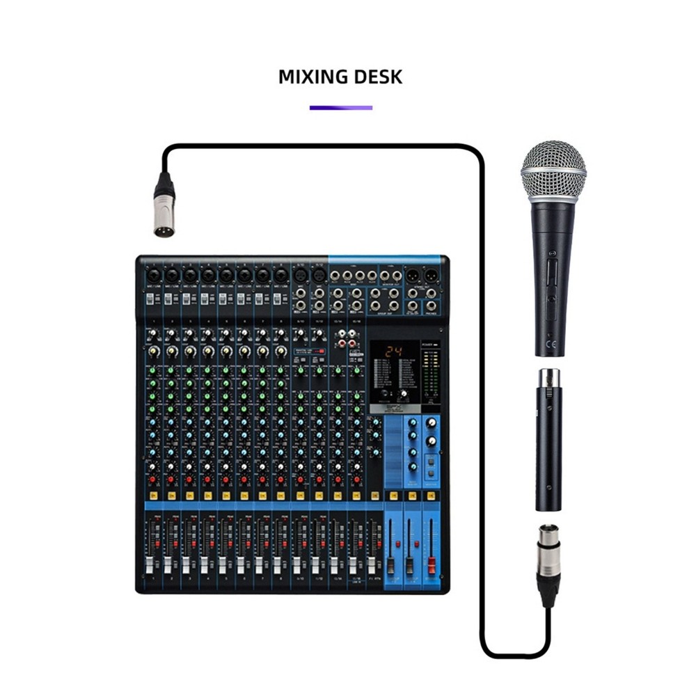 Portable Inline Microphone Preamp +28DB Gain 48V Phantom Power For Recording