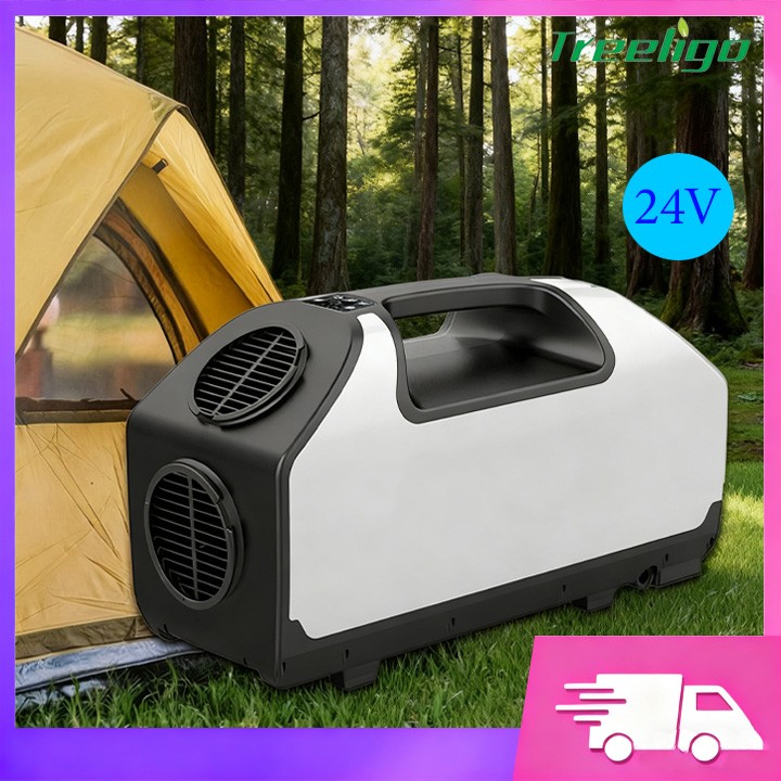 24V Portable Camping Air Conditioner - Electric Outdoor AC Fan Cool Conditioning