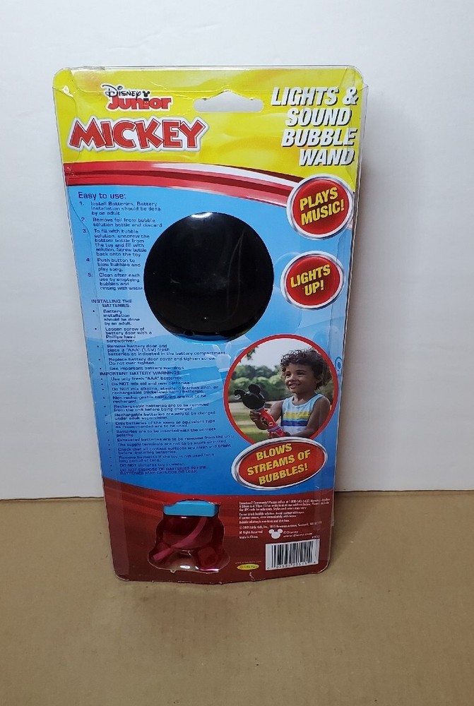 Disney Mickey Mouse Light and Sound Musical Bubble Wand Includes bubble Solution