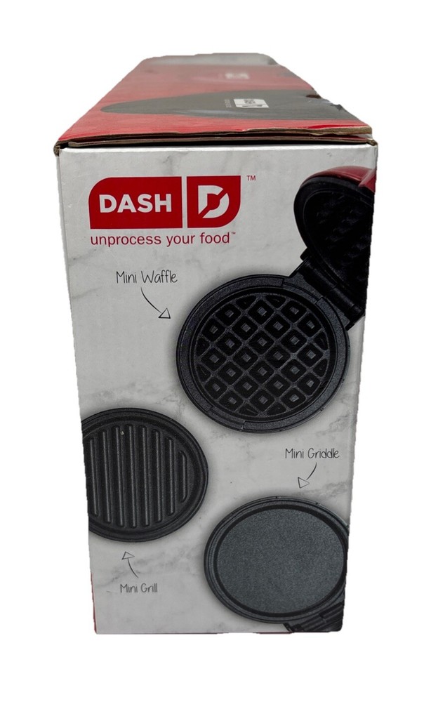Dash Mini Maker 3-Piece Griddle, Waffle, and Grill Set ~ New