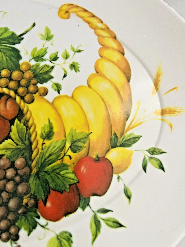 Brookpark Fall Platter Melamine Melmac Fall Harvest Cornucopia 21X15 Vintage