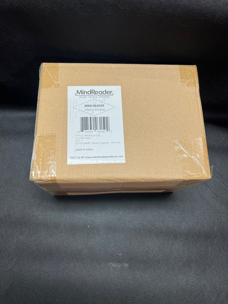 Mind Reader Clear Plastic Drawer Organizer Set 25-Piece