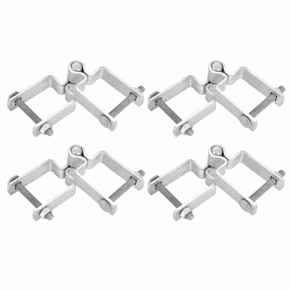 4Pcs 2"x2" Chain Link Fence Gate Post Hinge with Bolt&Nut for Square Pipe