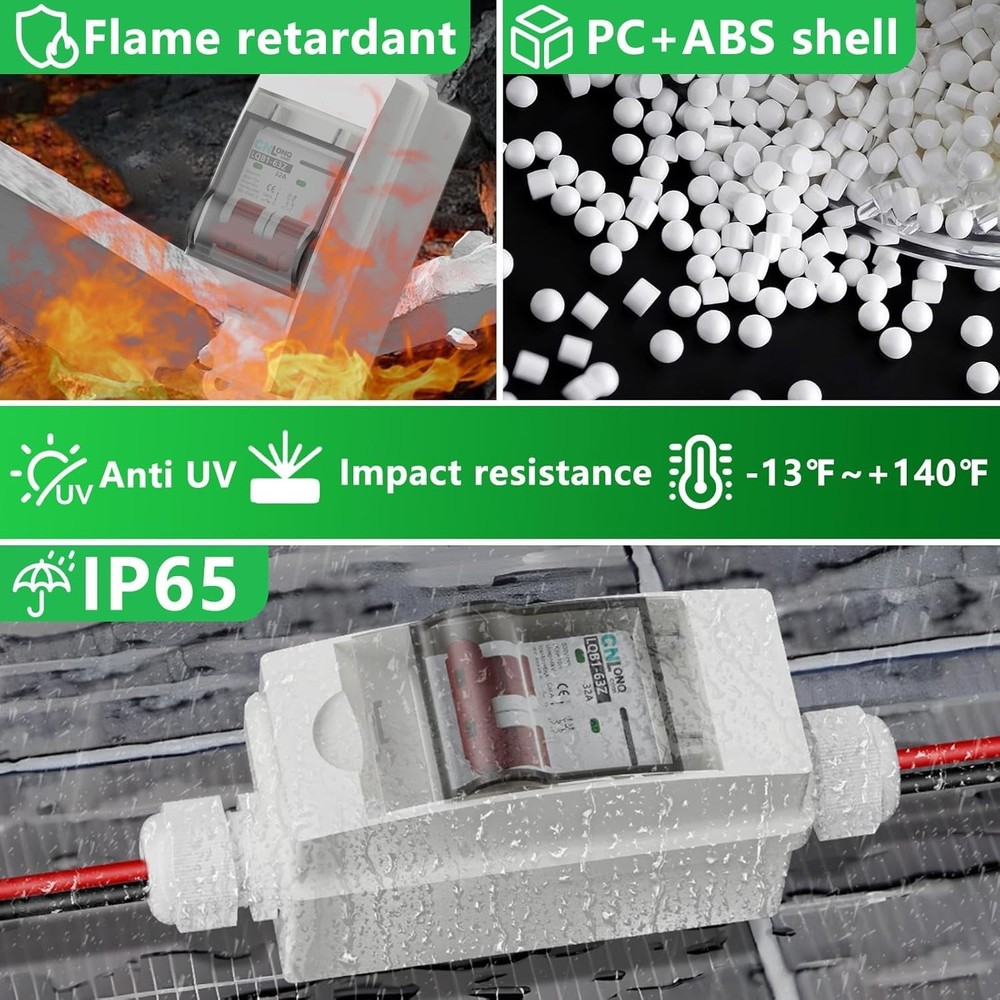 32A Solar Panel Disconnect Switch with Waterproof Box for Safe PV Systems