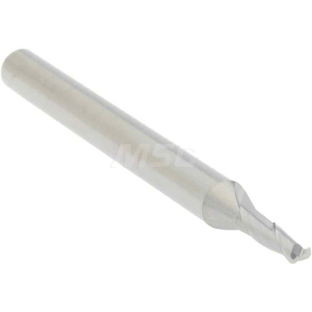 Accupro 1/16" Diam 2 Flute Single End Solid Carbide 0.015" Corner Radius End ...