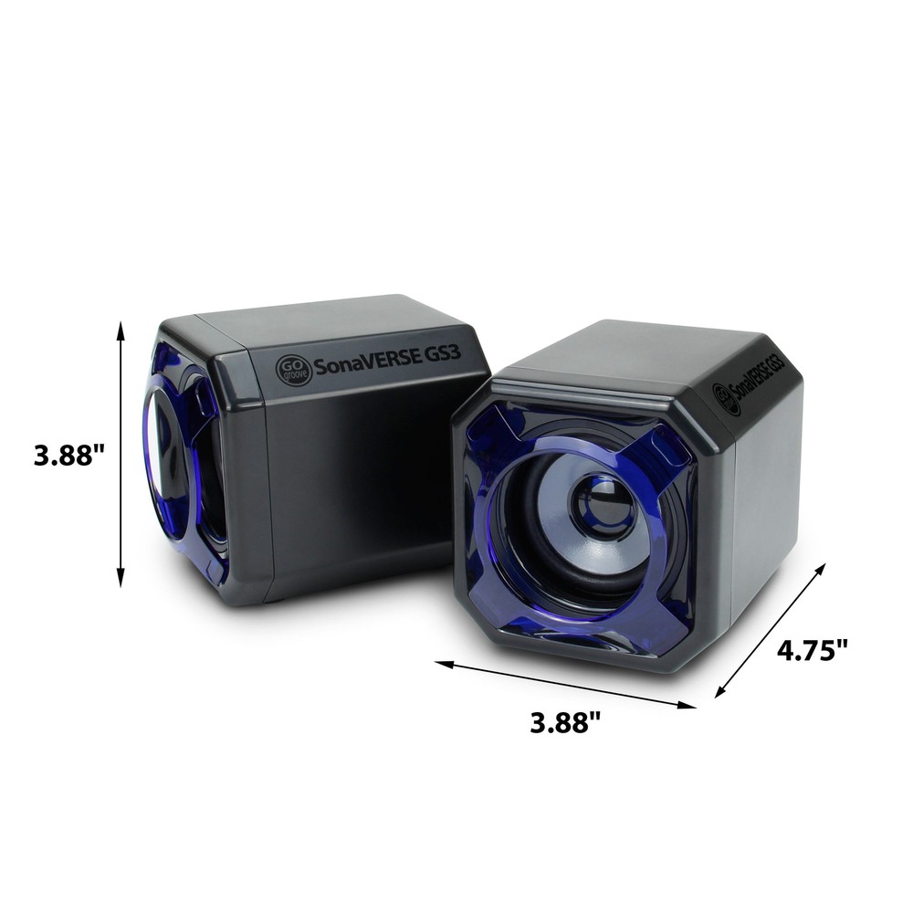 USB Computer Gaming Speakers with Interchangeable Grills & Powerful 5W Drivers