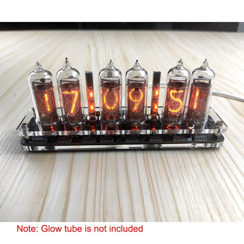 IN-14 6-Digit Nixie Tube Clock Desktop Clock Innovative Home Decor Basic Version