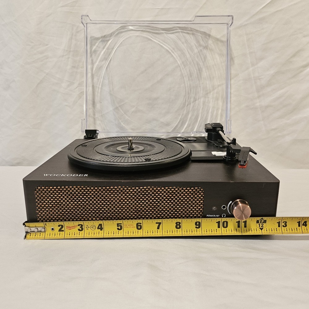 Wockoder Bluetooth Turntable Record Player – Built-In Speakers – RCA Out – Works
