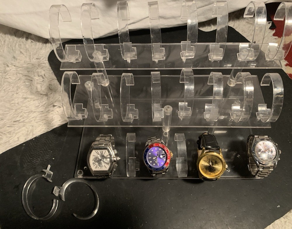 3 tier acrylic watch display