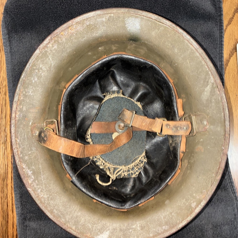 WW1 US HELMET-CAMO W/LINER & STRAP