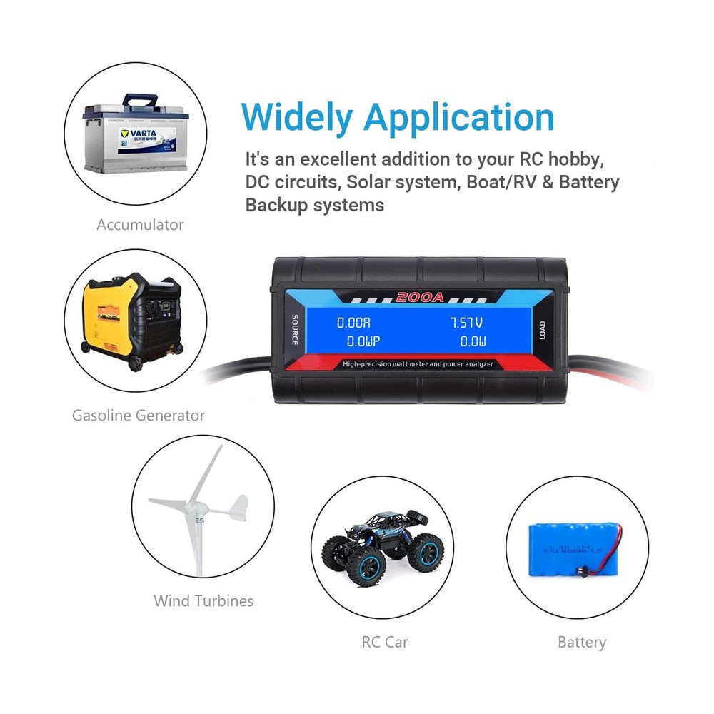 200A High Precision Power Analyzer Multi Meter for Measuring Power Watt (W) V...