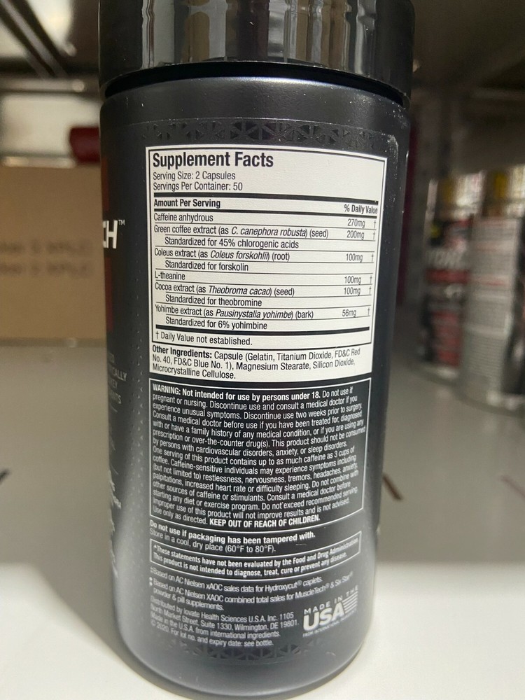 MuscleTech Hydroxycut Hardcore Elite 100ct New/Sealed Fast Shipping